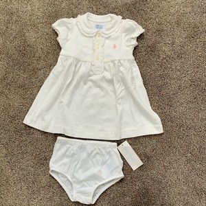 White dress with assorted panties.